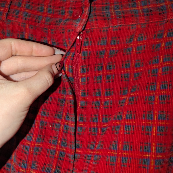 Vintage High Waisted Cotton Plaid Shorts With Belt Loops Academia Grunge - Picture 3 of 5